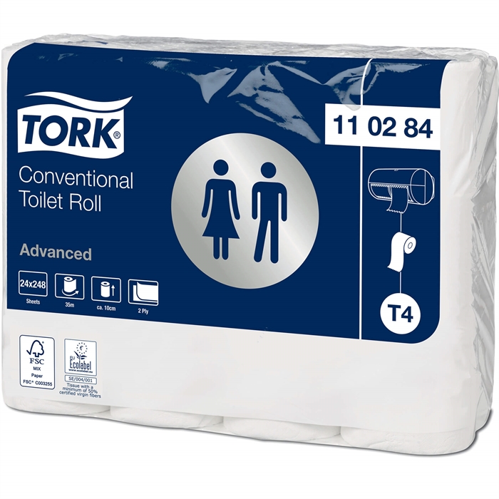 Tork Advanced Toiletpapir 2 lags 24 rl.