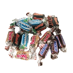 Miniatures Mix chokolade. Mars, twix, snickers og bounty